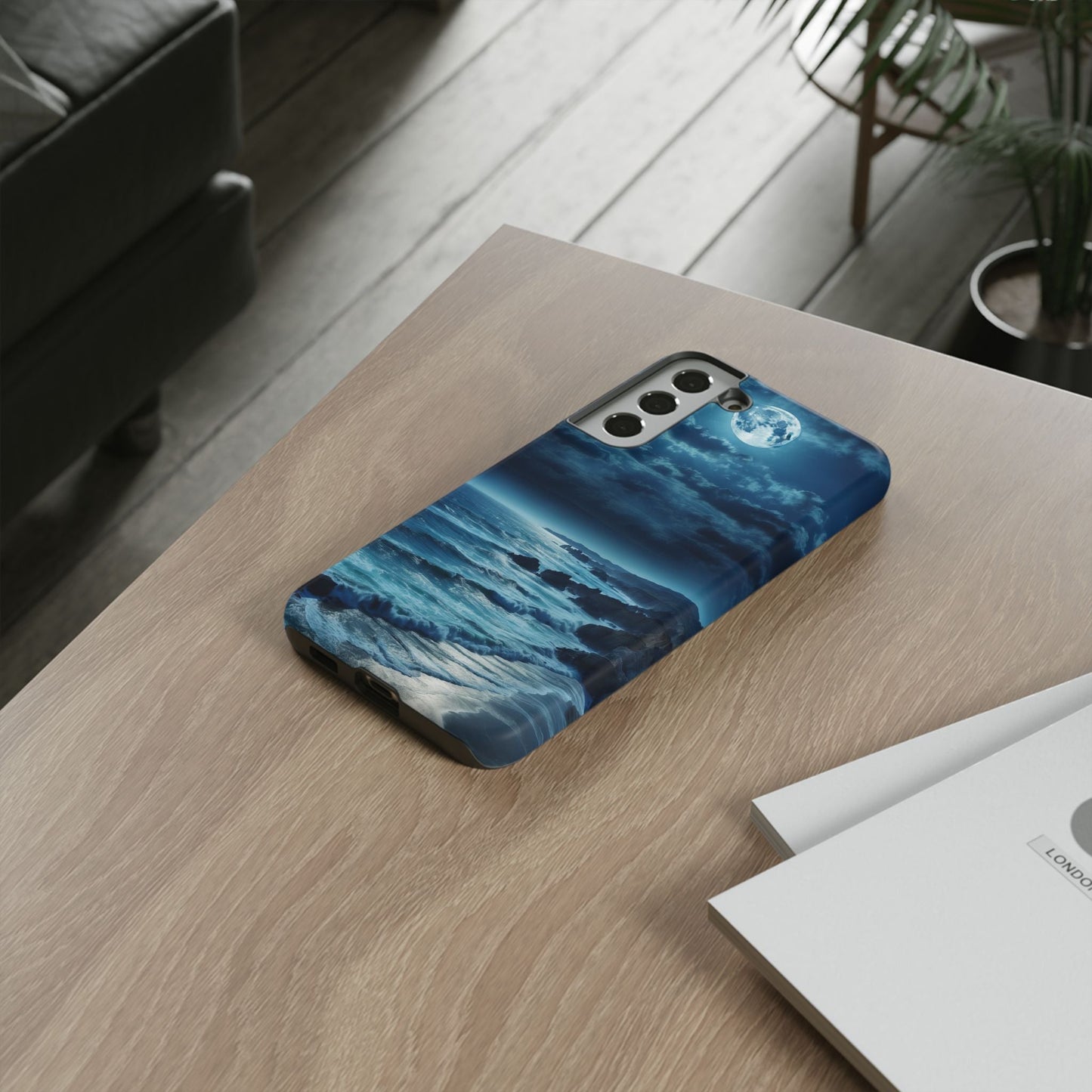 Midnight Ocean Moon - Samsung Galaxy Case - BOGO Cases