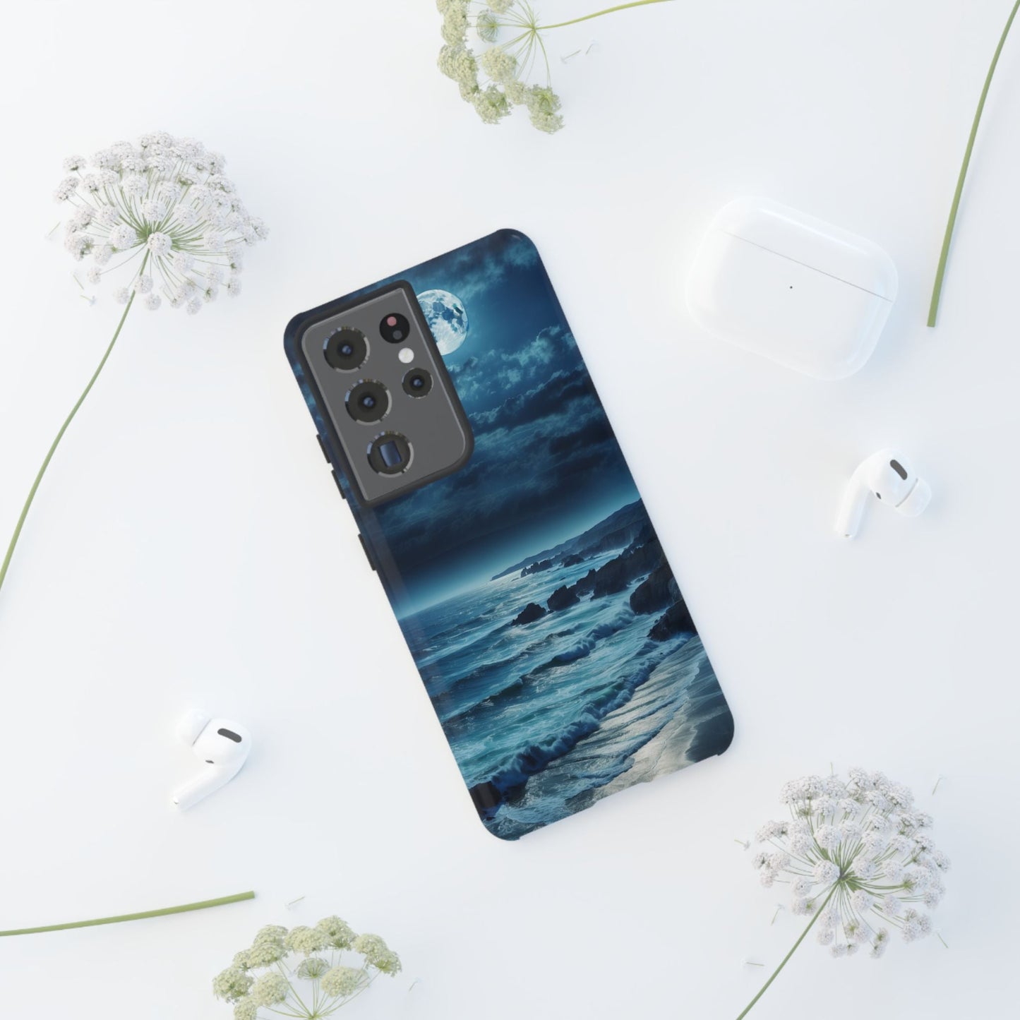 Midnight Ocean Moon - Samsung Galaxy Case - BOGO Cases