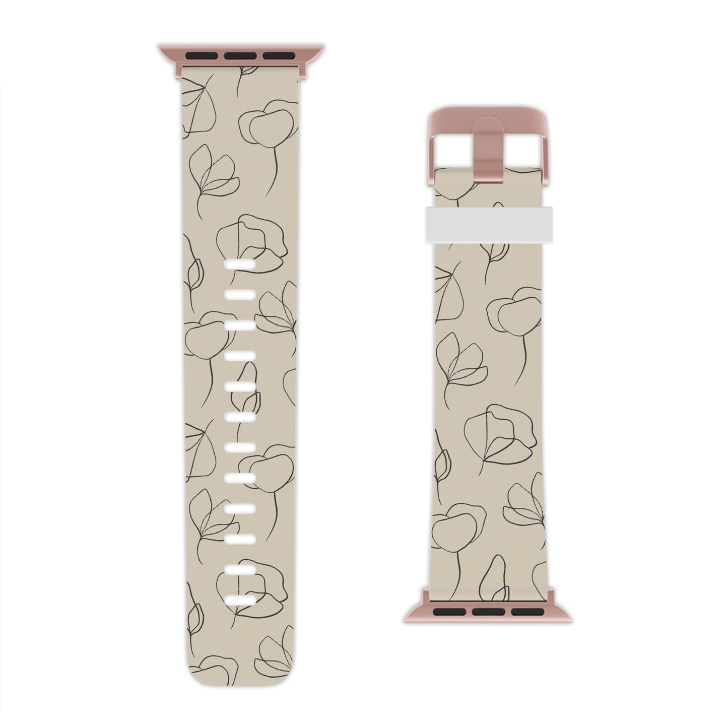 Minimalist Line Art Floral  Apple Watch Band - BOGO Cases