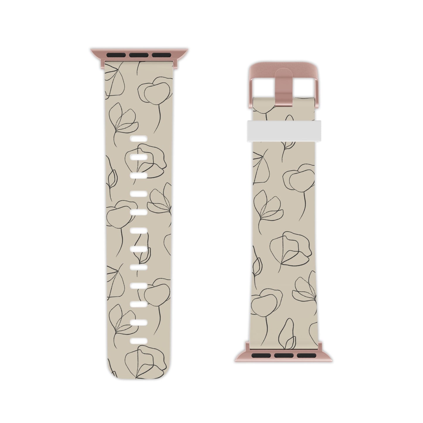 Minimalist Line Art Floral  Apple Watch Band - BOGO Cases