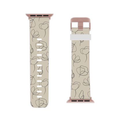 Minimalist Line Art Floral  Apple Watch Band - BOGO Cases