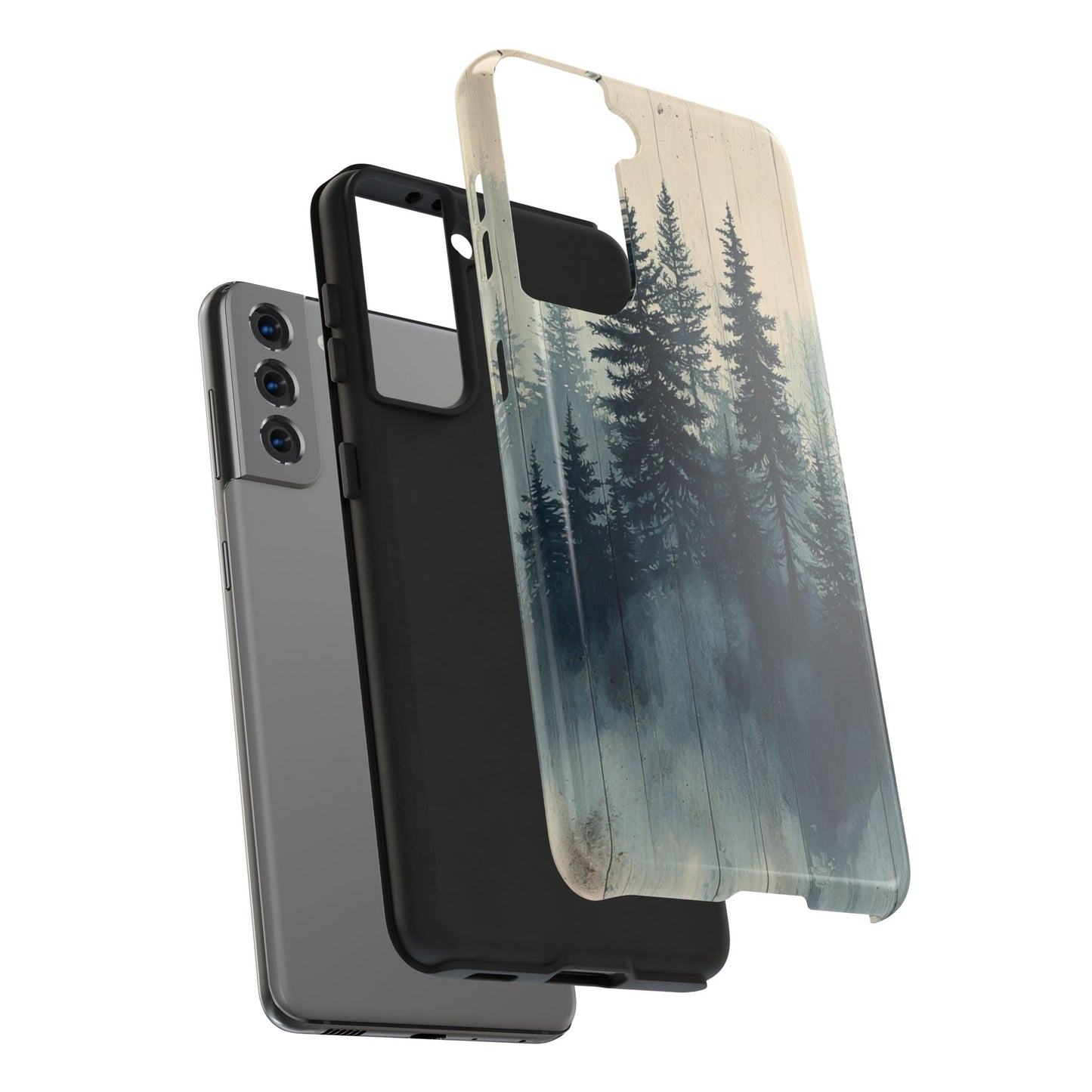 Misty Forest Wood Samsung Galaxy Case - Nature - Inspired Protective Cover - BOGO Cases