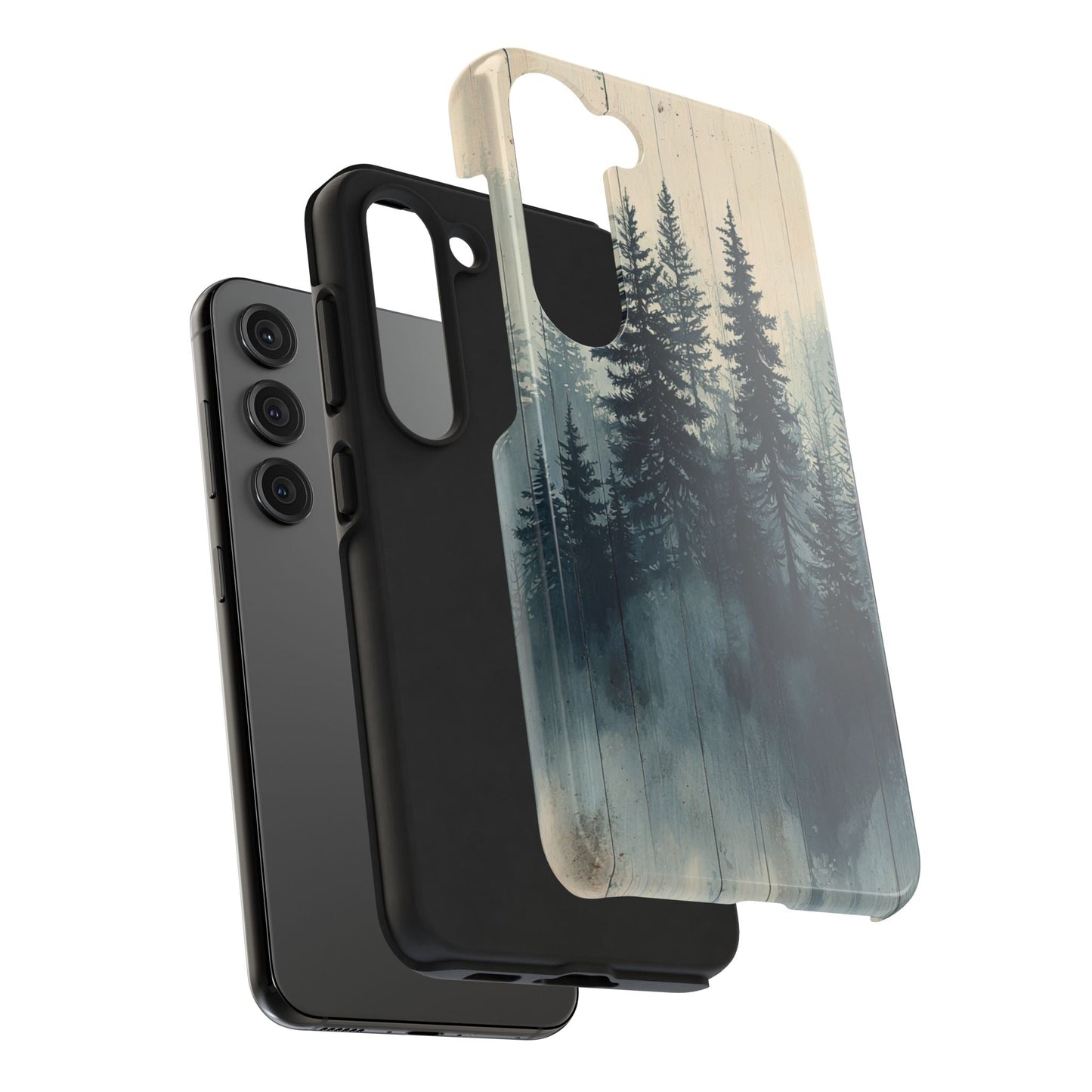 Misty Forest Wood Samsung Galaxy Case - Nature - Inspired Protective Cover - BOGO Cases