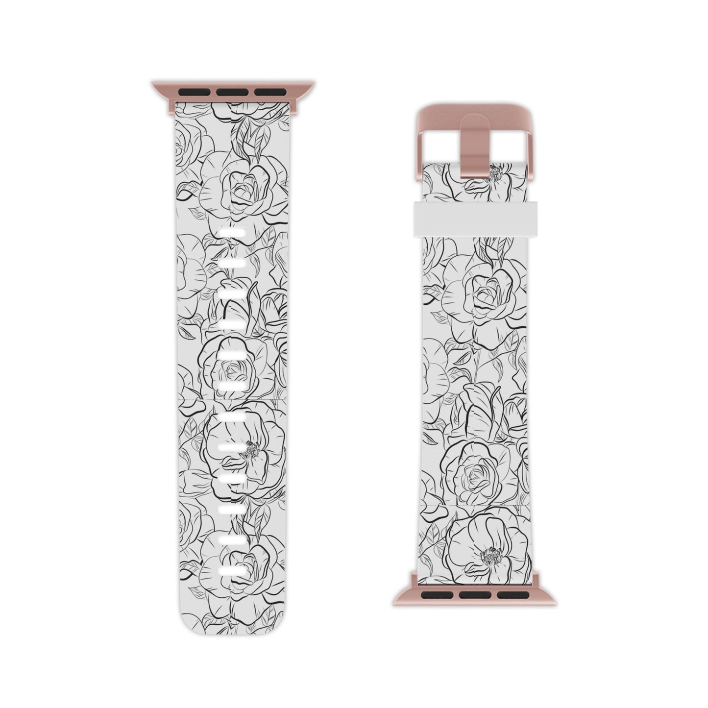 Monochrome Rose Garden Apple Watch Band - BOGO Cases