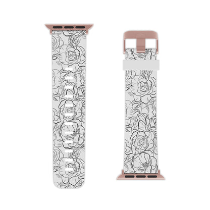 Monochrome Rose Garden Apple Watch Band - BOGO Cases