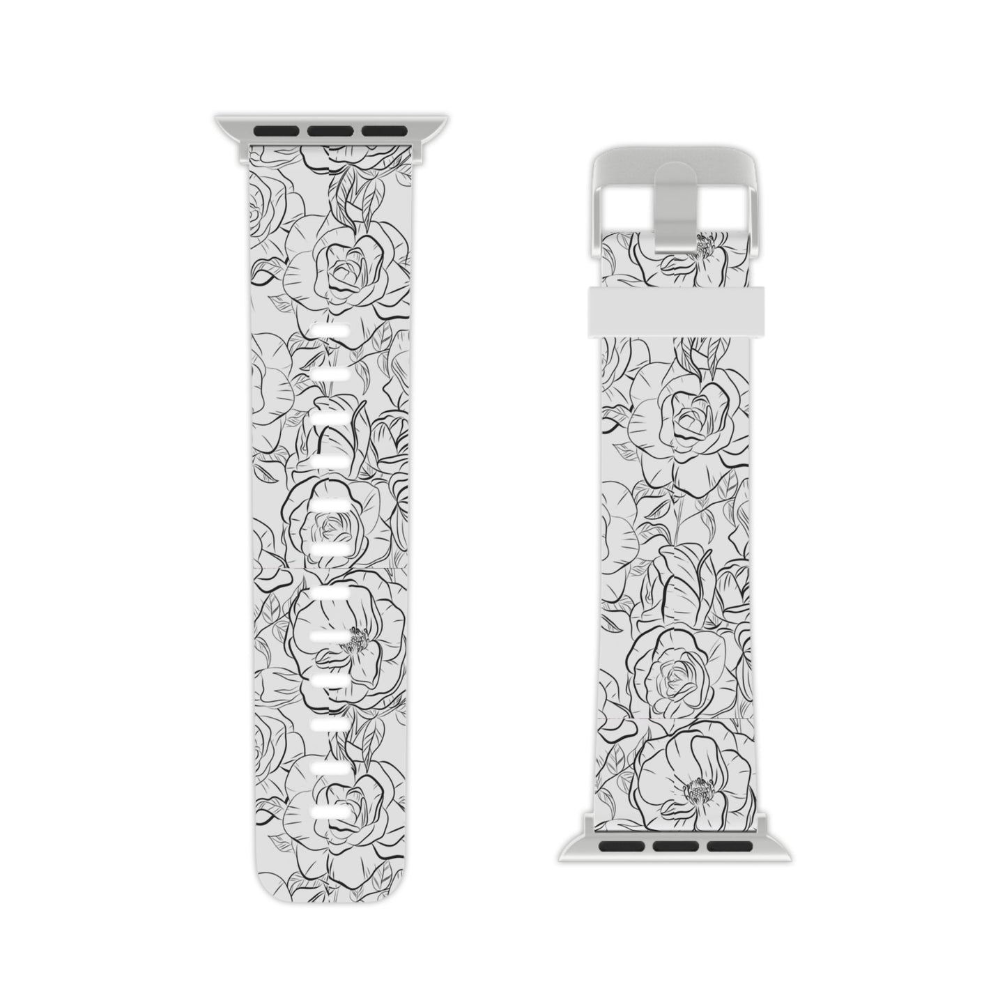 Monochrome Rose Garden Apple Watch Band - BOGO Cases
