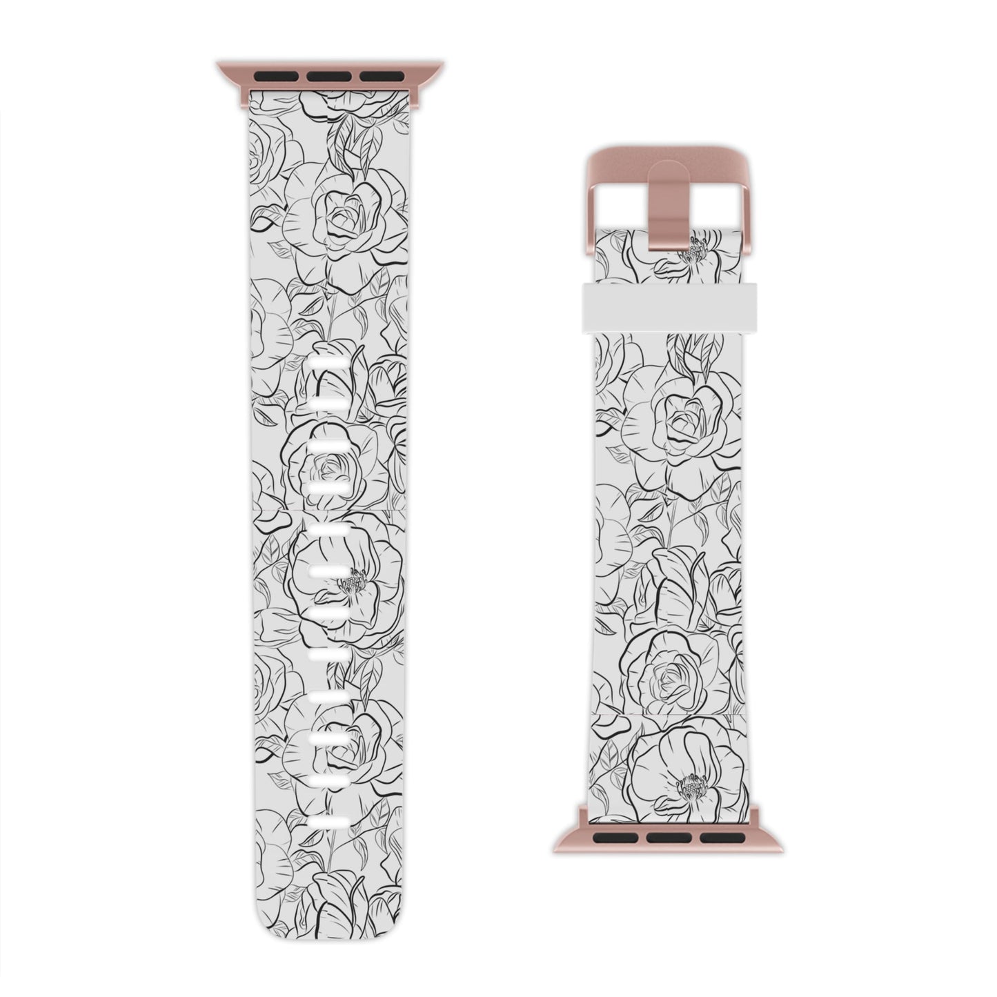Monochrome Rose Garden Apple Watch Band - BOGO Cases