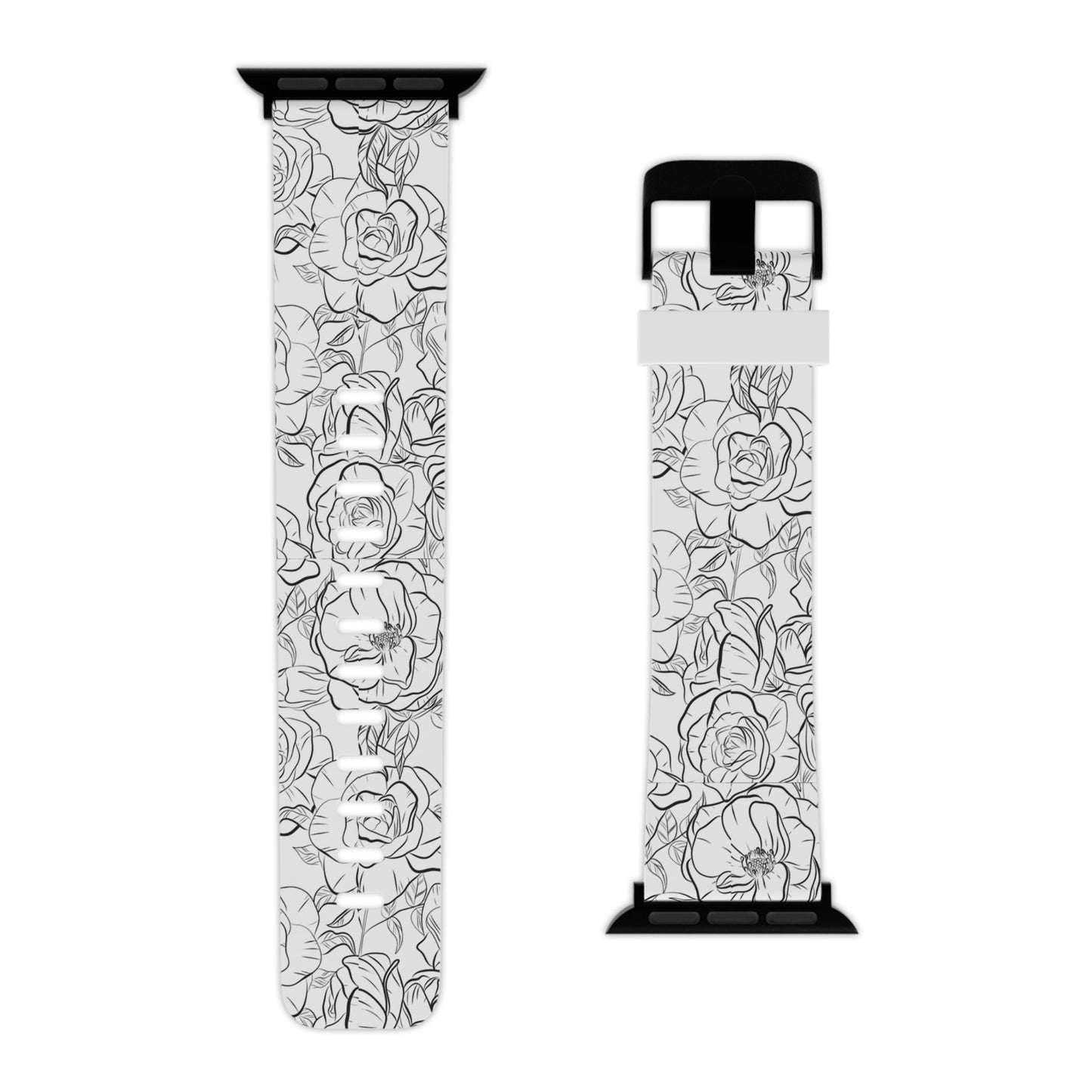 Monochrome Rose Garden Apple Watch Band - BOGO Cases