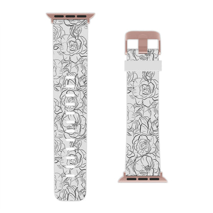 Monochrome Rose Garden Apple Watch Band - BOGO Cases
