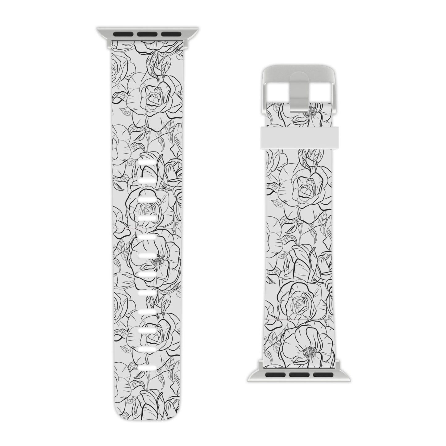 Monochrome Rose Garden Apple Watch Band - BOGO Cases