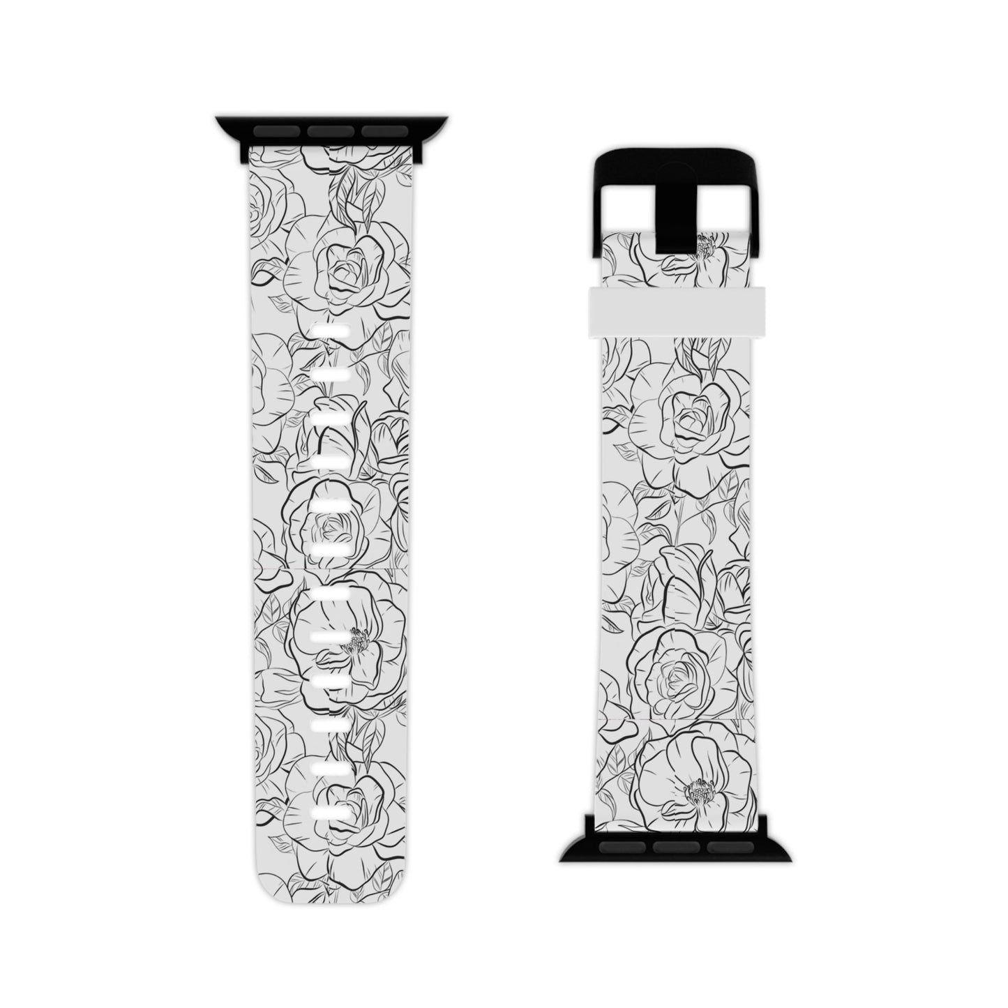 Monochrome Rose Garden Apple Watch Band - BOGO Cases