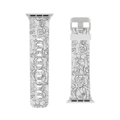Monochrome Rose Garden Apple Watch Band - BOGO Cases