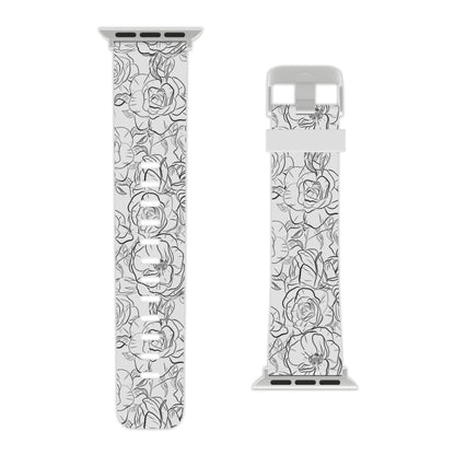 Monochrome Rose Garden Apple Watch Band - BOGO Cases