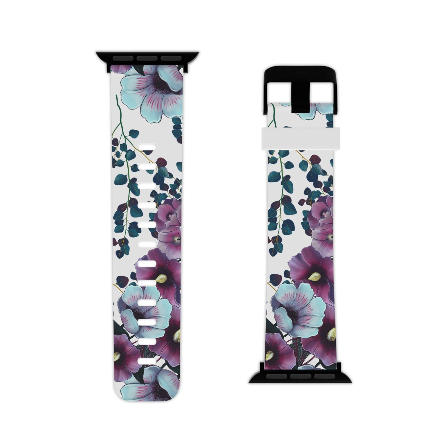 Moody Purple & Teal Floral Apple Watch Band - BOGO Cases