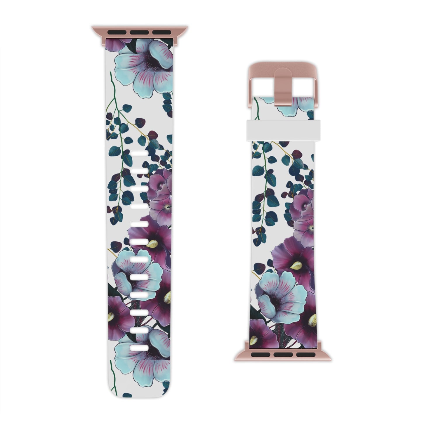 Moody Purple & Teal Floral Apple Watch Band - BOGO Cases