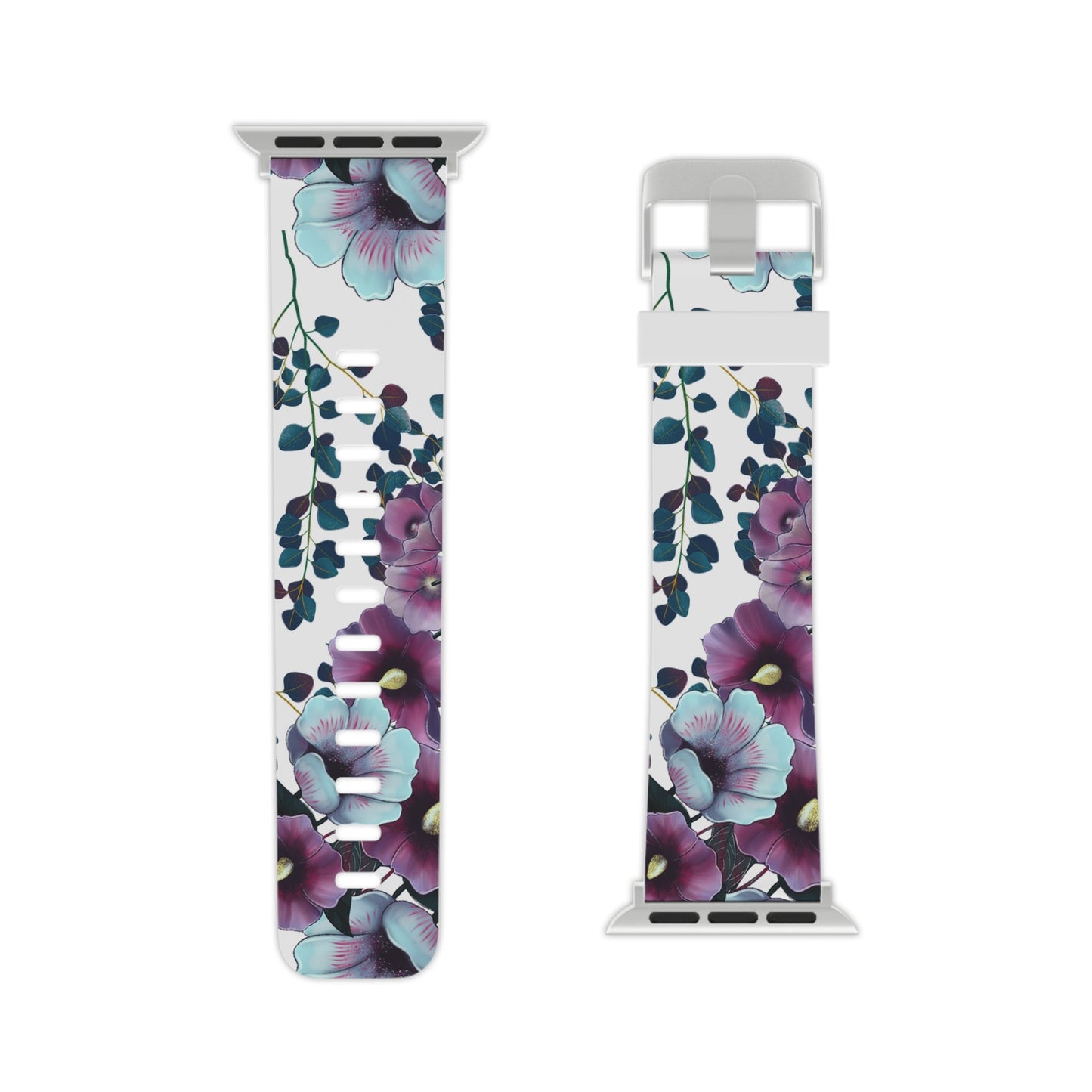 Moody Purple & Teal Floral Apple Watch Band - BOGO Cases