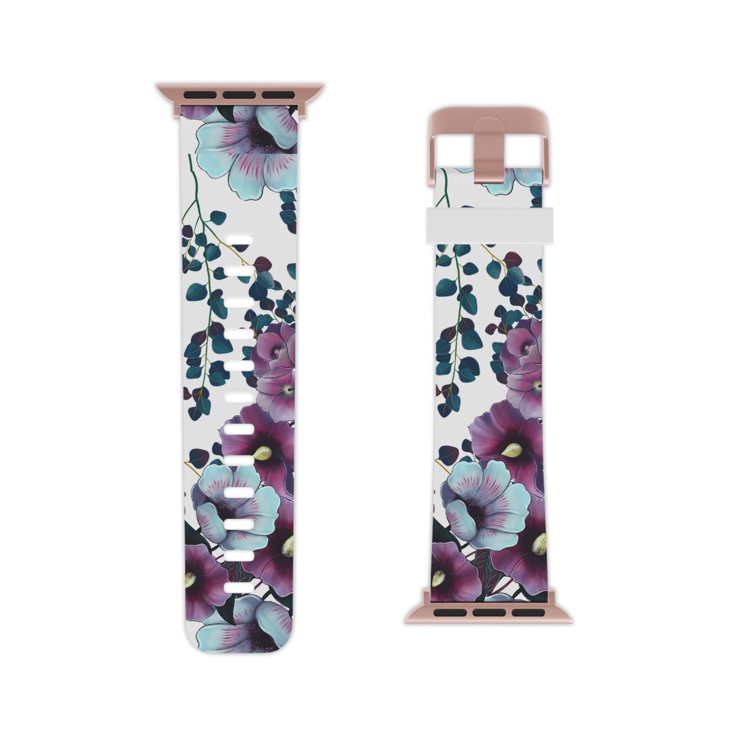 Moody Purple & Teal Floral Apple Watch Band - BOGO Cases