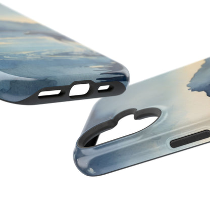 Moonlight Dolphin Watercolor MagSafe iPhone Case - BOGO Cases