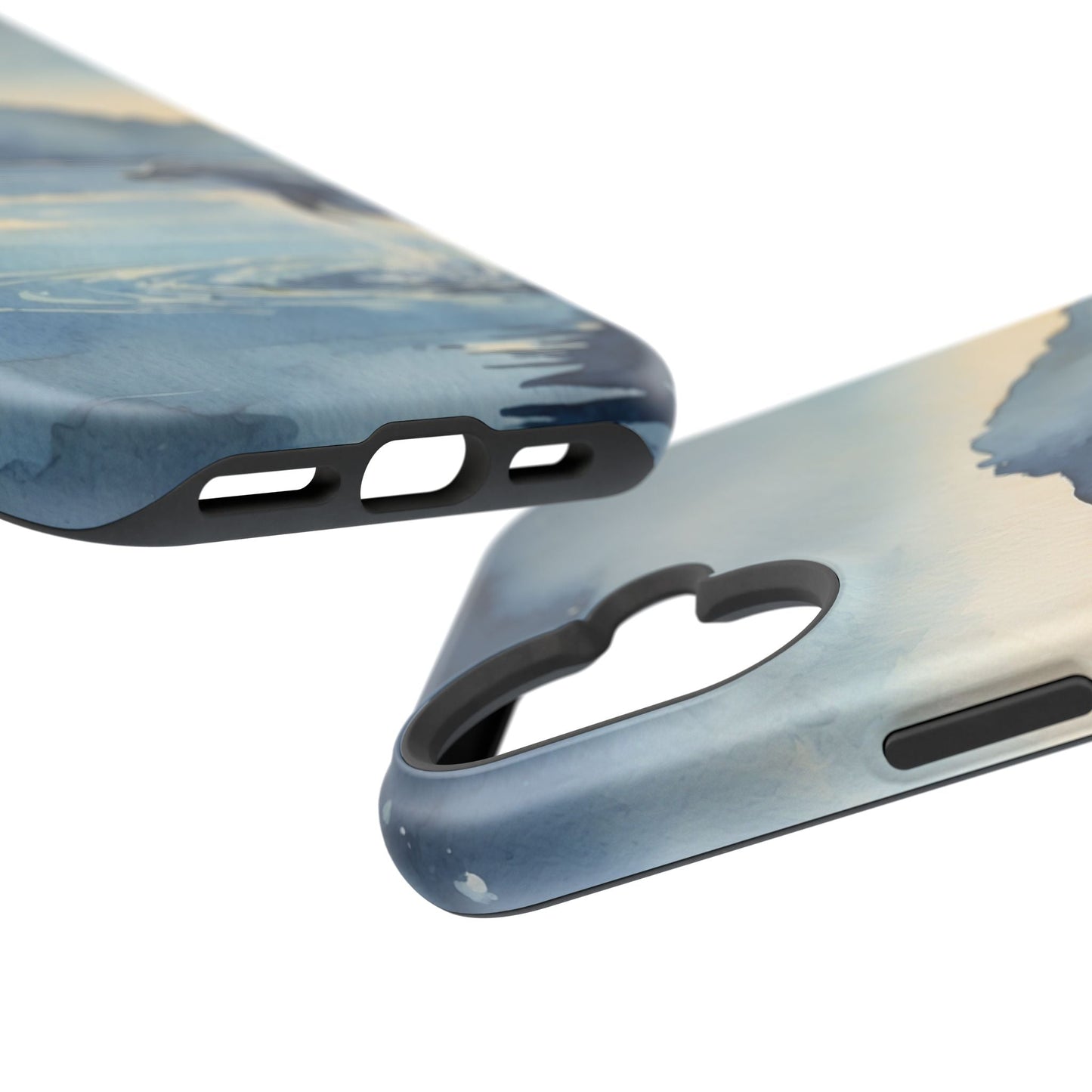 Moonlight Dolphin Watercolor MagSafe iPhone Case - BOGO Cases