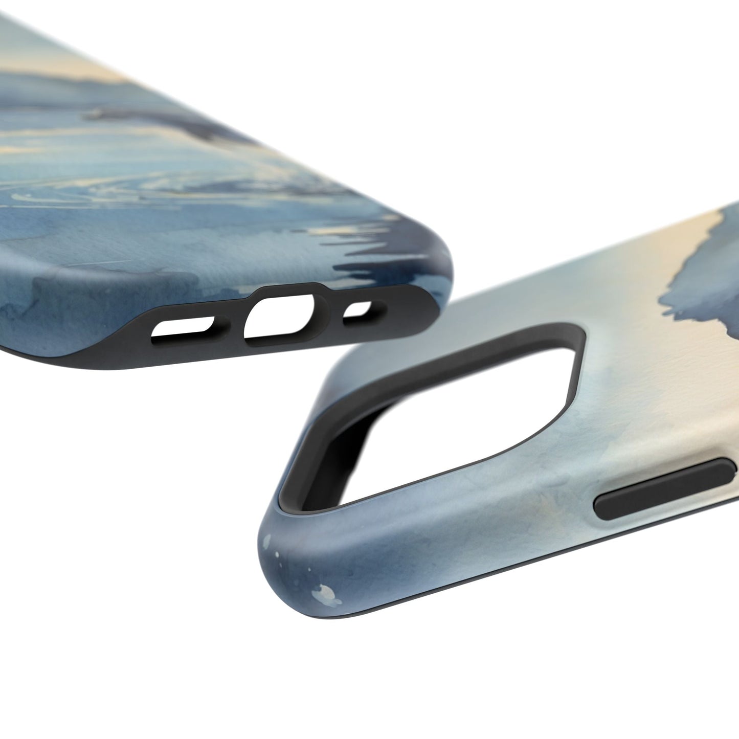Moonlight Dolphin Watercolor MagSafe iPhone Case - BOGO Cases