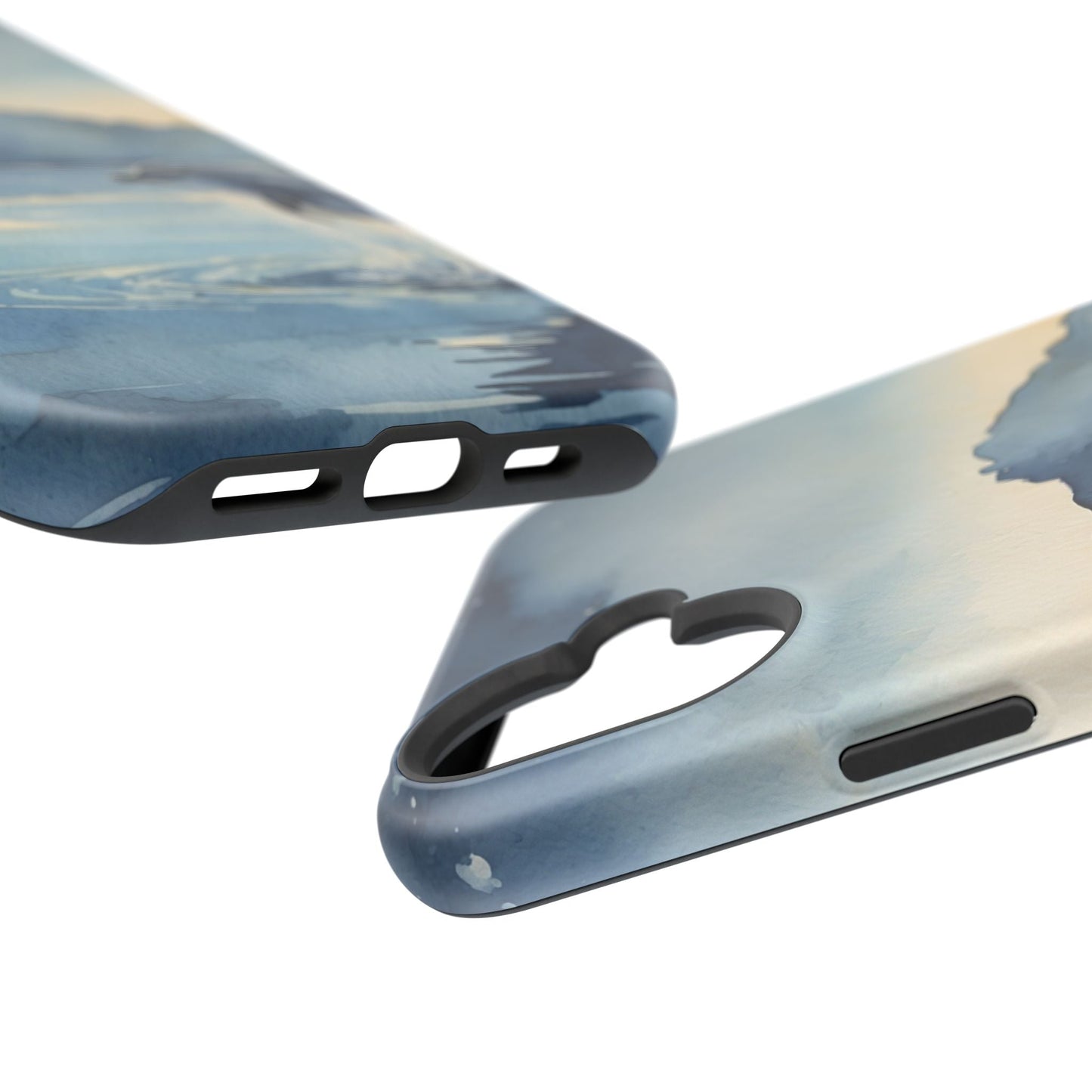Moonlight Dolphin Watercolor MagSafe iPhone Case - BOGO Cases