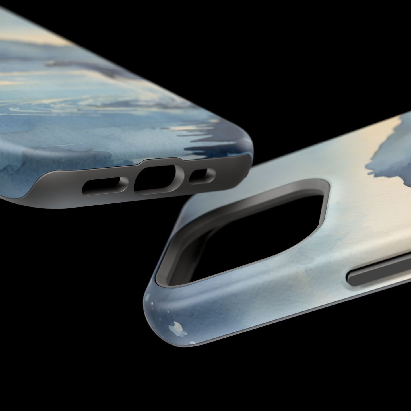 Moonlight Dolphin Watercolor MagSafe iPhone Case - BOGO Cases