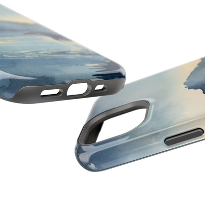 Moonlight Dolphin Watercolor MagSafe iPhone Case - BOGO Cases