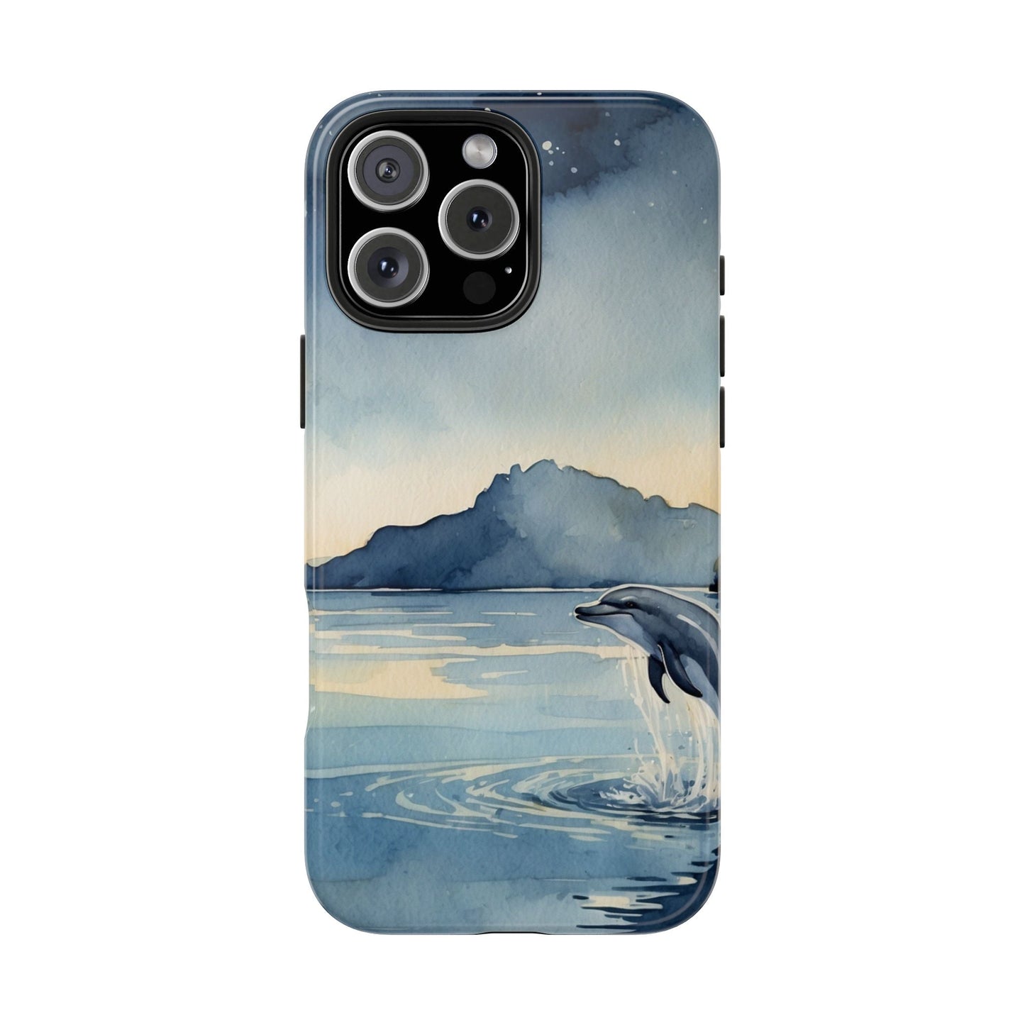 Moonlit Dolphin Watercolor iPhone Case - BOGO Cases