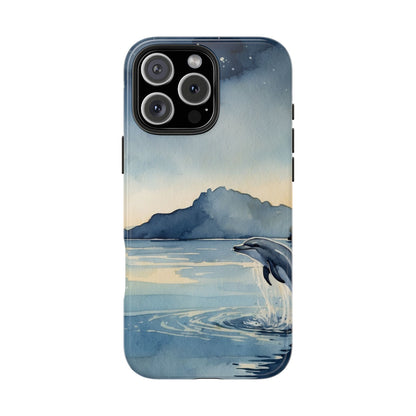 Moonlit Dolphin Watercolor iPhone Case - BOGO Cases