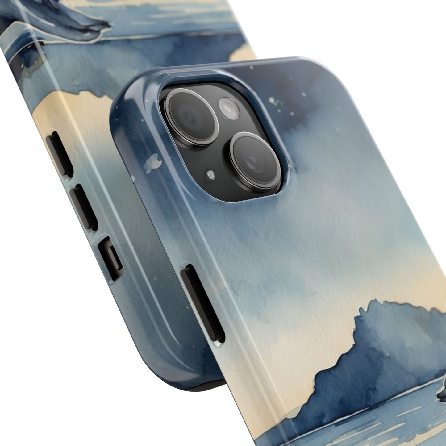 Moonlit Dolphin Watercolor iPhone Case - BOGO Cases