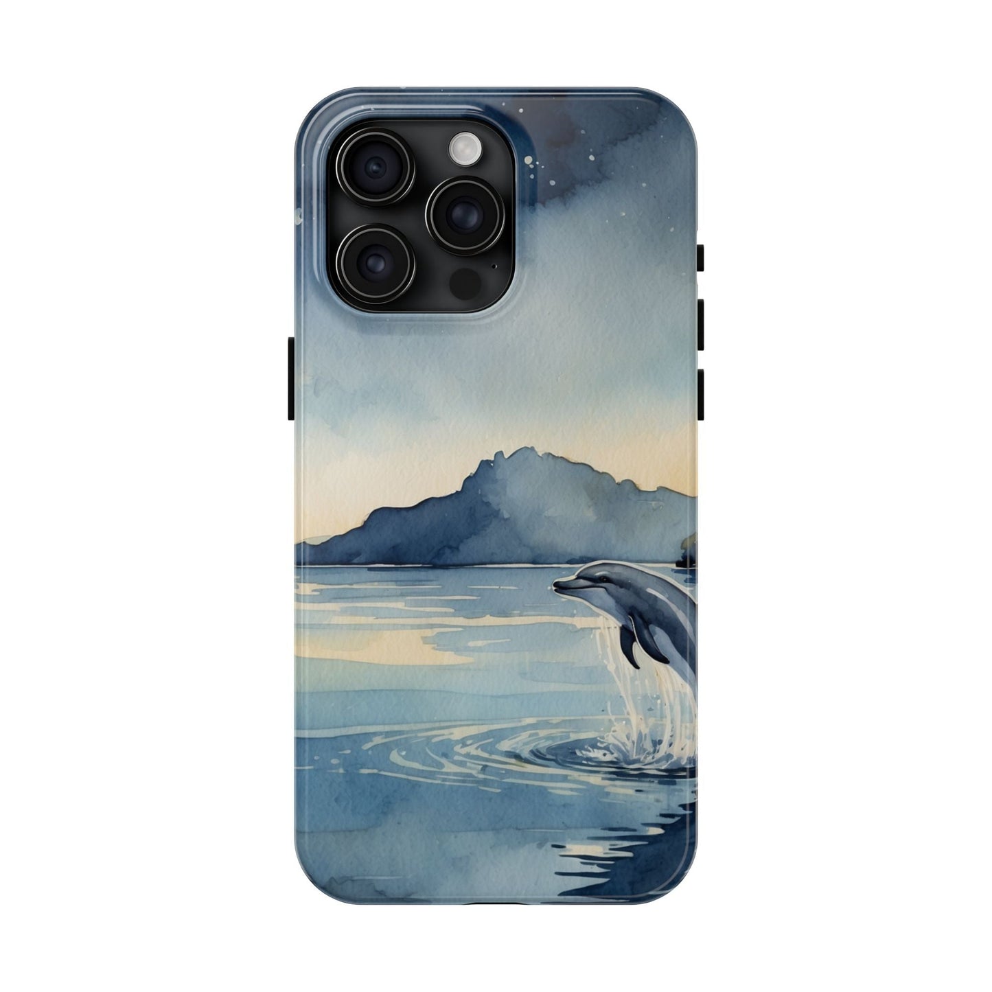 Moonlit Dolphin Watercolor iPhone Case - BOGO Cases