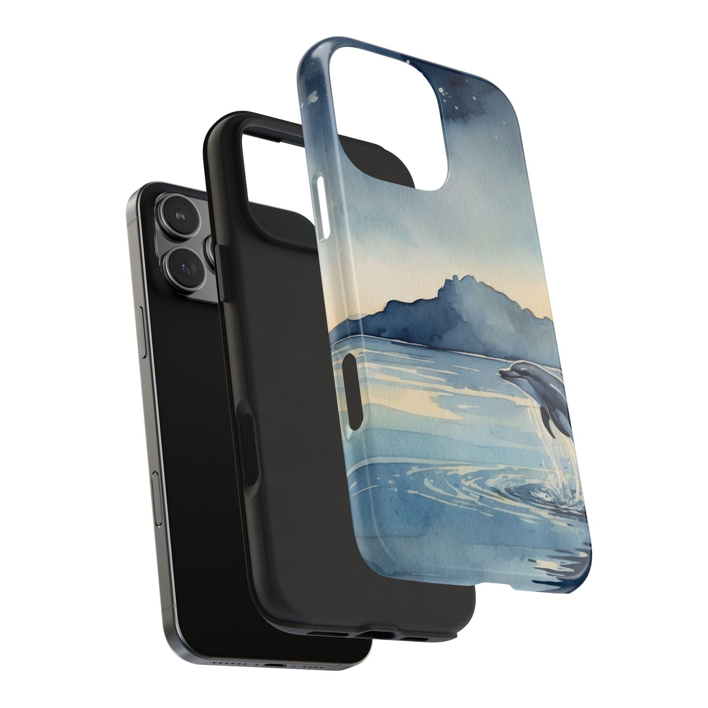 Moonlit Dolphin Watercolor iPhone Case - BOGO Cases