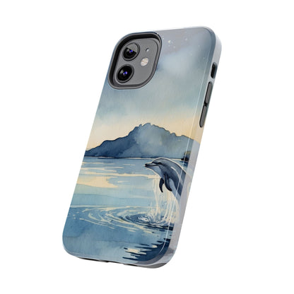 Moonlit Dolphin Watercolor iPhone Case - BOGO Cases