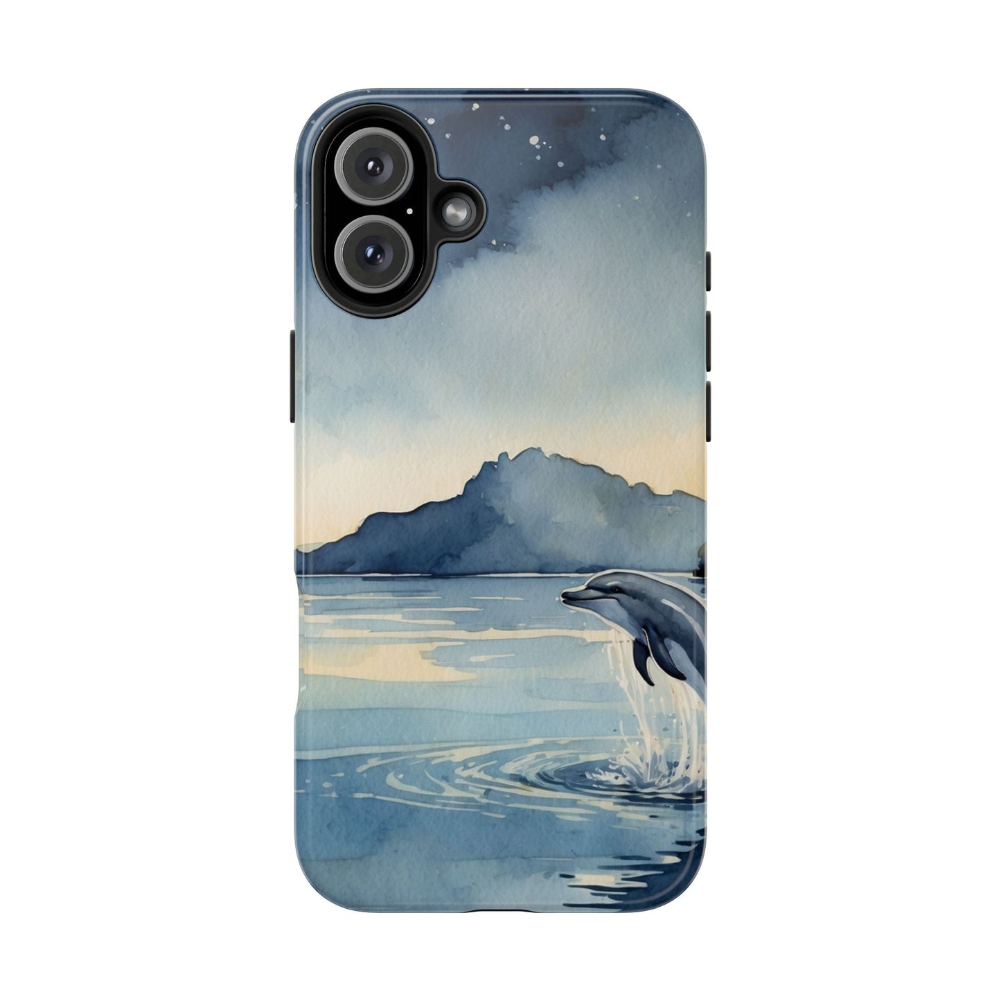 Moonlit Dolphin Watercolor iPhone Case - BOGO Cases