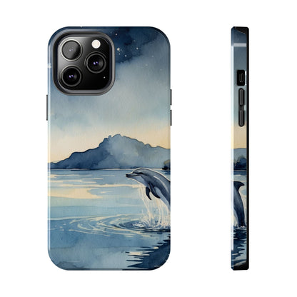 Moonlit Dolphin Watercolor iPhone Case - BOGO Cases