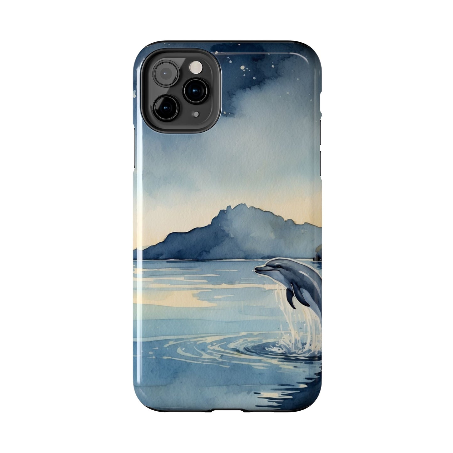 Moonlit Dolphin Watercolor iPhone Case - BOGO Cases