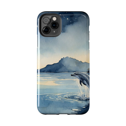 Moonlit Dolphin Watercolor iPhone Case - BOGO Cases