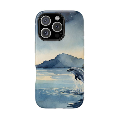 Moonlit Dolphin Watercolor iPhone Case - BOGO Cases