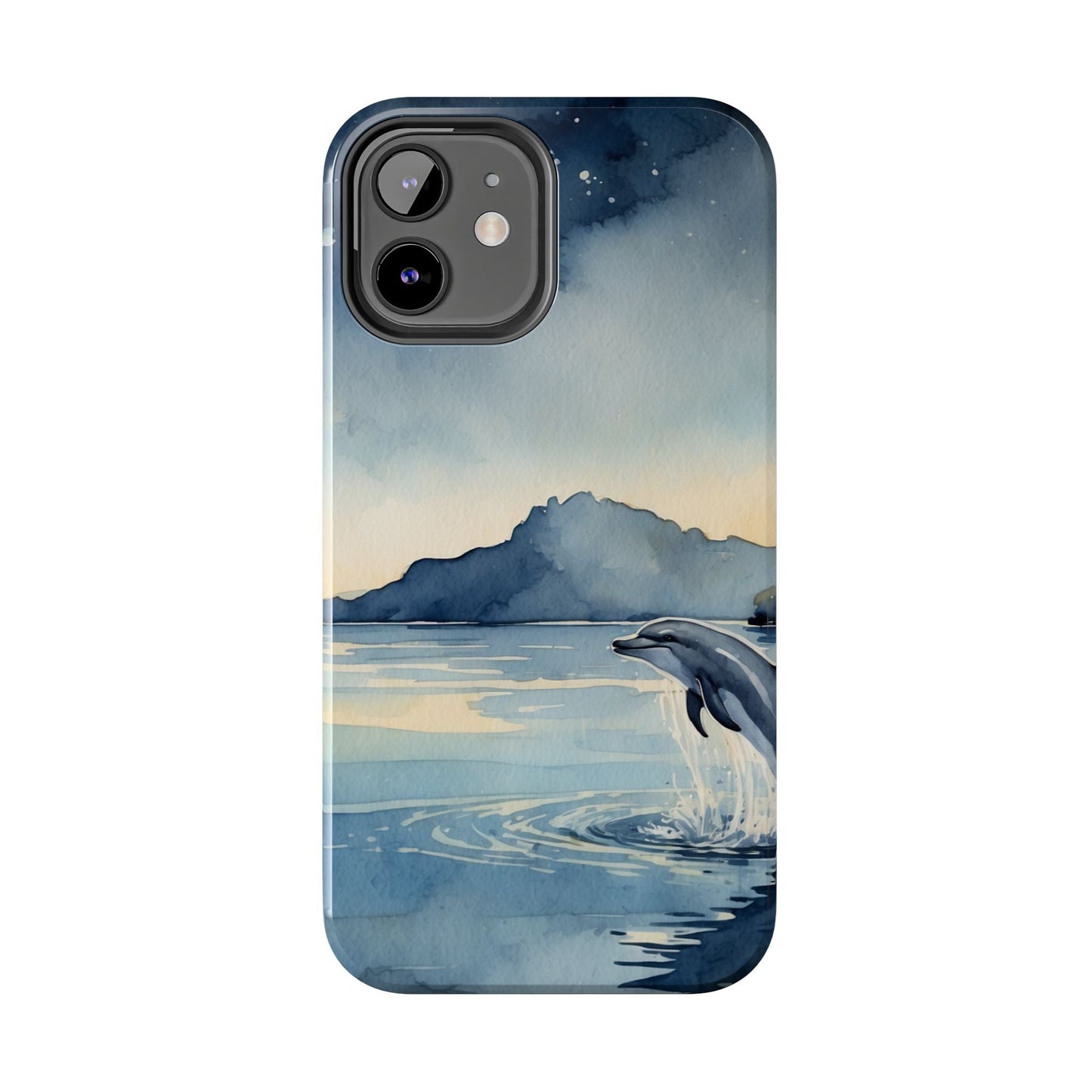 Moonlit Dolphin Watercolor iPhone Case - BOGO Cases