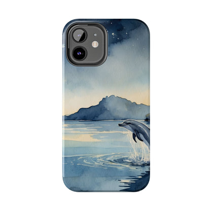 Moonlit Dolphin Watercolor iPhone Case - BOGO Cases