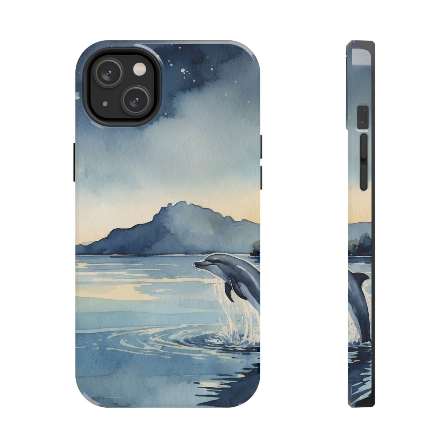 Moonlit Dolphin Watercolor iPhone Case - BOGO Cases