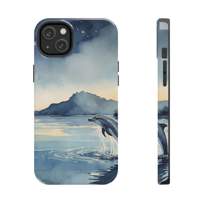 Moonlit Dolphin Watercolor iPhone Case - BOGO Cases