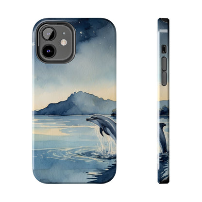 Moonlit Dolphin Watercolor iPhone Case - BOGO Cases