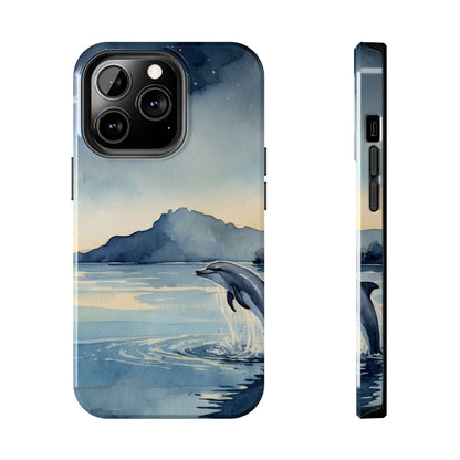 Moonlit Dolphin Watercolor iPhone Case - BOGO Cases
