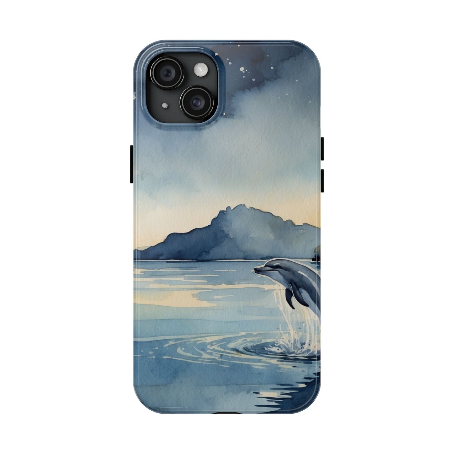 Moonlit Dolphin Watercolor iPhone Case - BOGO Cases