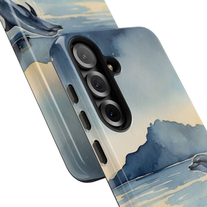 Moonlit Dolphin Watercolor Samsung Galaxy Case - BOGO Cases