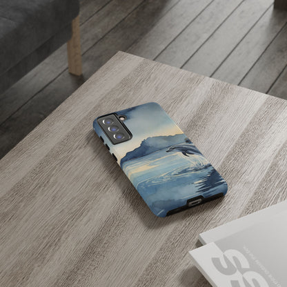 Moonlit Dolphin Watercolor Samsung Galaxy Case - BOGO Cases
