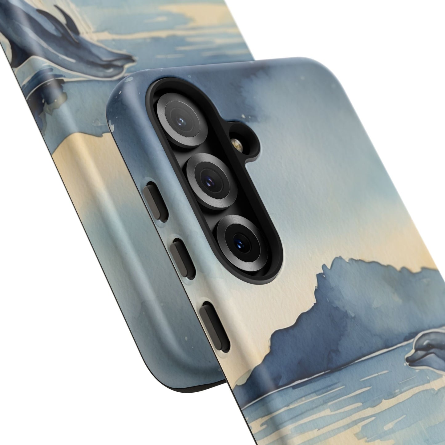 Moonlit Dolphin Watercolor Samsung Galaxy Case - BOGO Cases