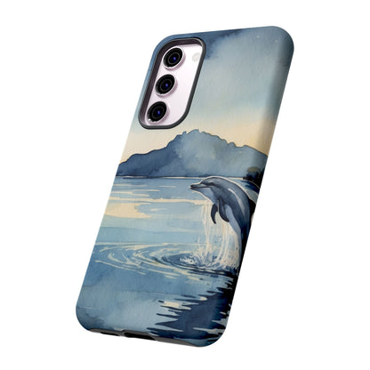 Moonlit Dolphin Watercolor Samsung Galaxy Case - BOGO Cases