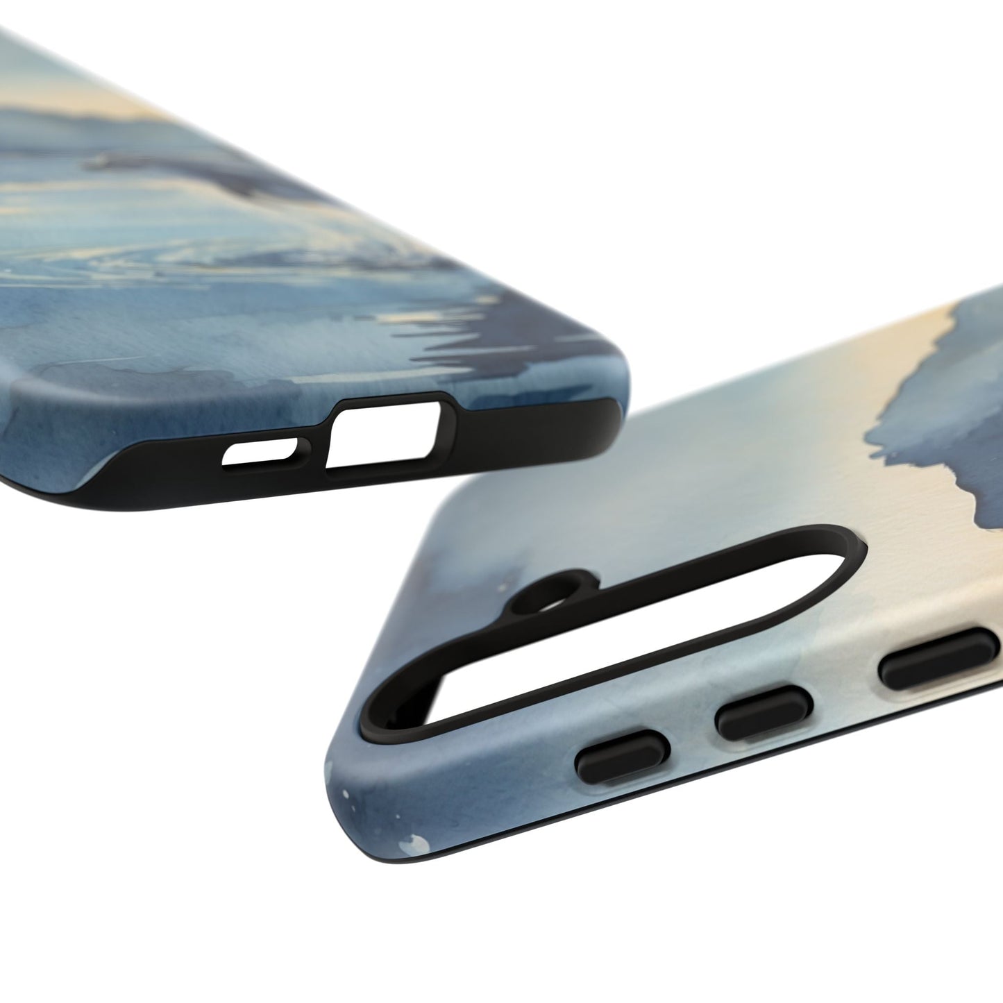 Moonlit Dolphin Watercolor Samsung Galaxy Case - BOGO Cases